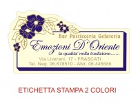 Etichette adesive per pasticcerie, bar, panetterie e gelaterie (mm 60x31)  (cod.33/I )
